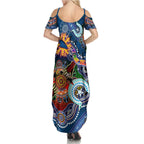 Custom NAIDOC Week 2024 Adelaide Crows Summer Maxi Dress Australia Aboriginal Dot Painting