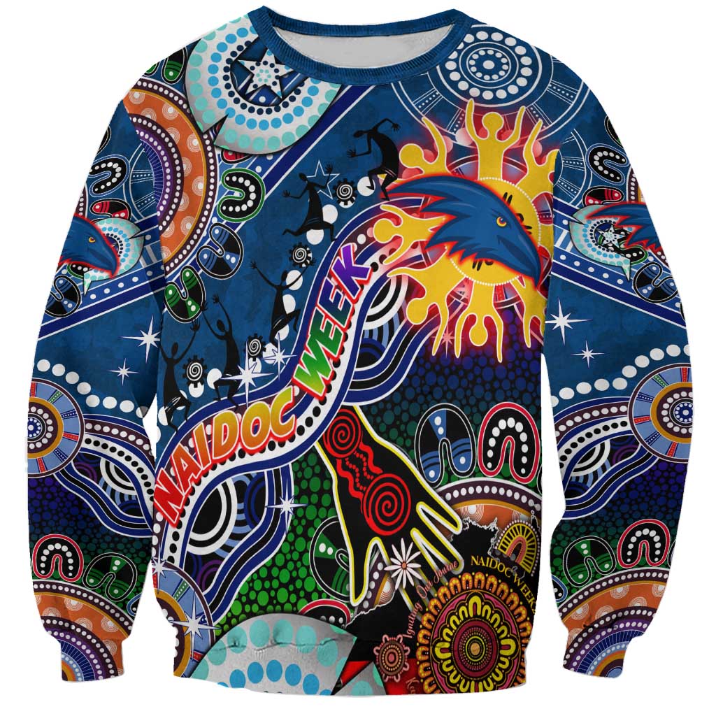 Custom NAIDOC Week 2024 Adelaide Crows Sweatshirt Australia Aboriginal Dot Painting
