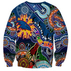 Custom NAIDOC Week 2024 Adelaide Crows Sweatshirt Australia Aboriginal Dot Painting