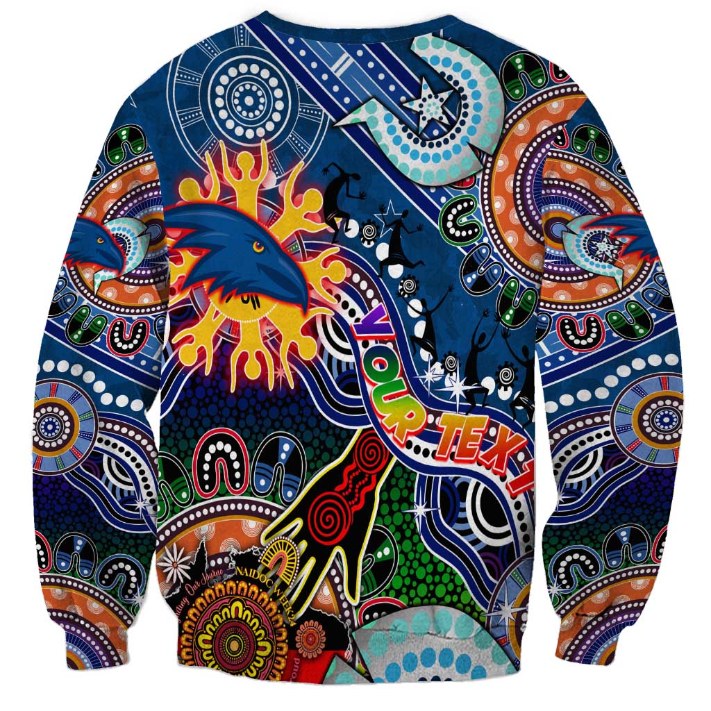 Custom NAIDOC Week 2024 Adelaide Crows Sweatshirt Australia Aboriginal Dot Painting