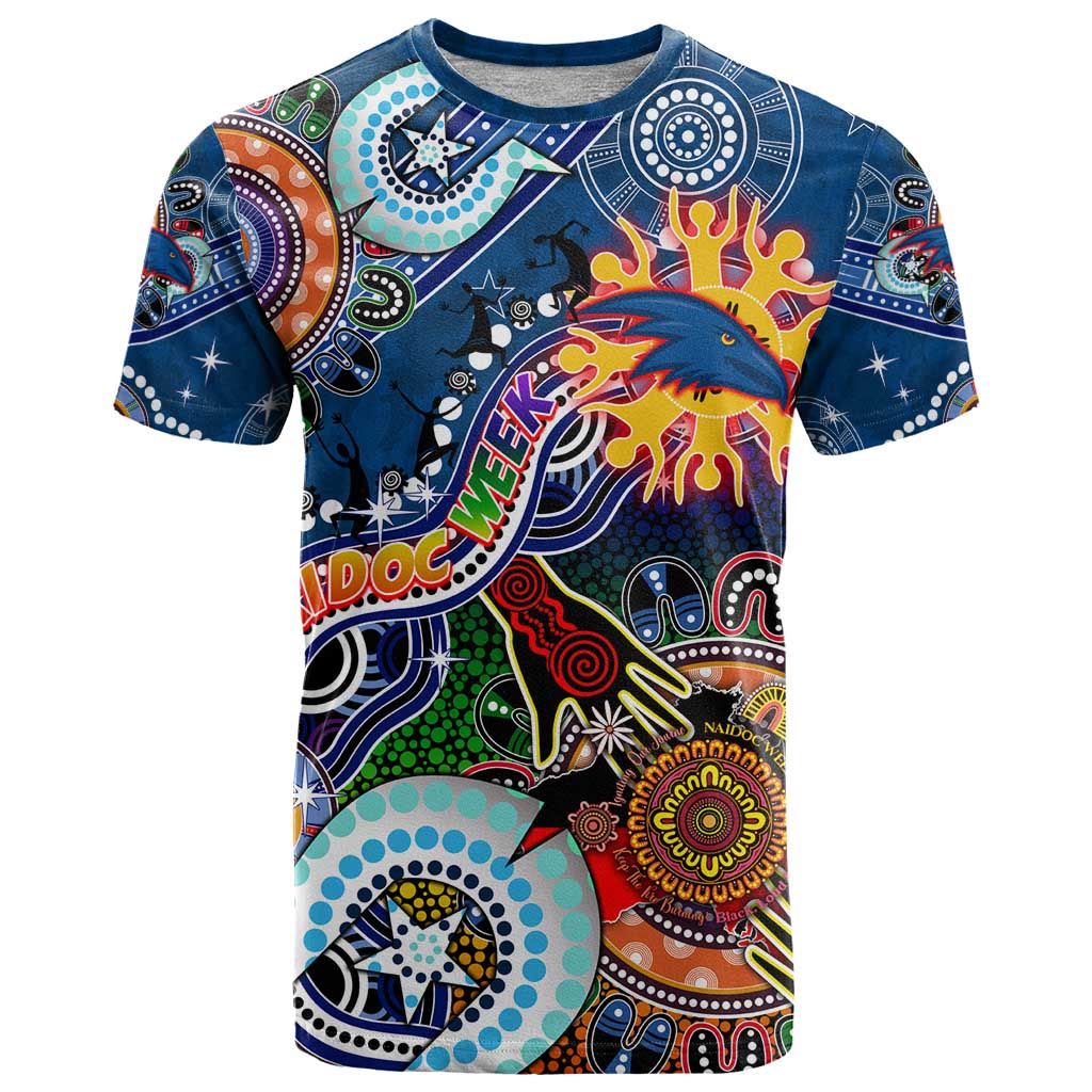 Custom NAIDOC Week 2024 Adelaide Crows T Shirt Australia Aboriginal Dot Painting