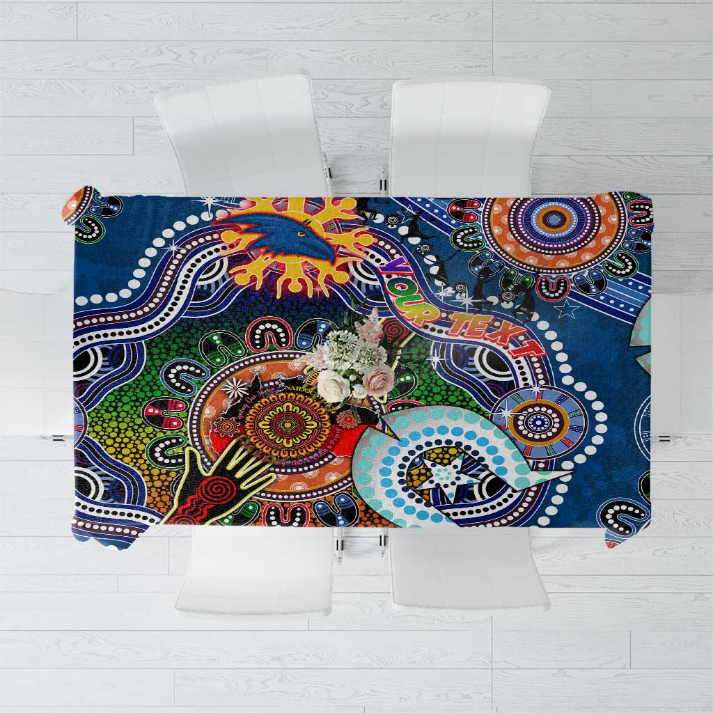 Custom NAIDOC Week 2024 Adelaide Crows Tablecloth Australia Aboriginal Dot Painting