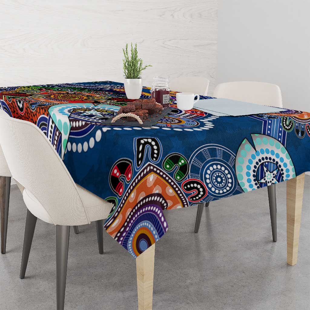 Custom NAIDOC Week 2024 Adelaide Crows Tablecloth Australia Aboriginal Dot Painting