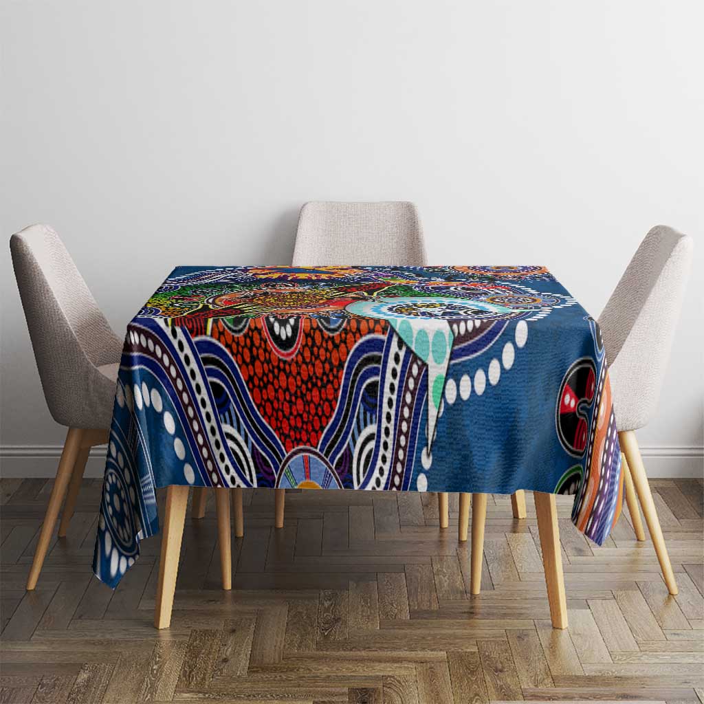 Custom NAIDOC Week 2024 Adelaide Crows Tablecloth Australia Aboriginal Dot Painting