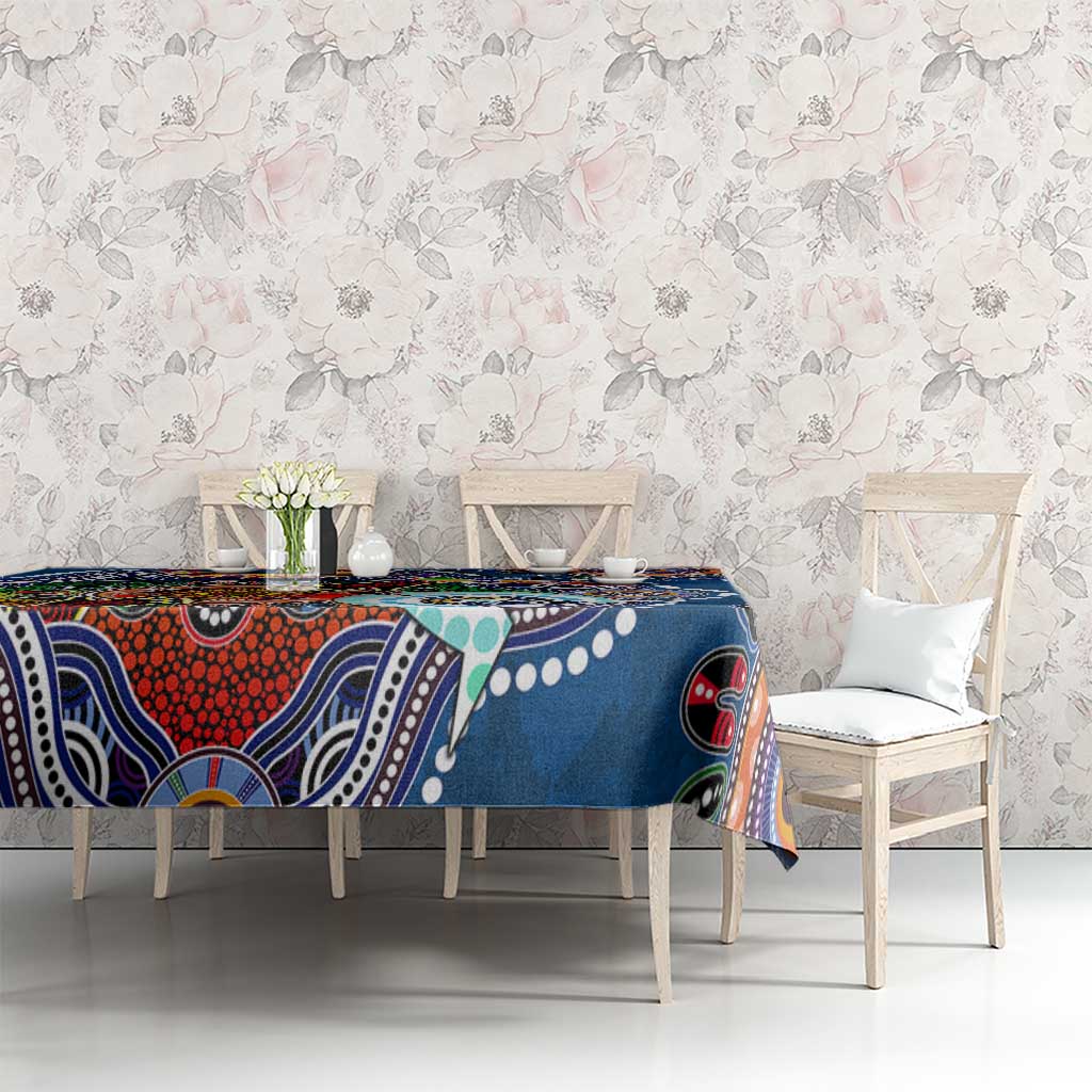 Custom NAIDOC Week 2024 Adelaide Crows Tablecloth Australia Aboriginal Dot Painting