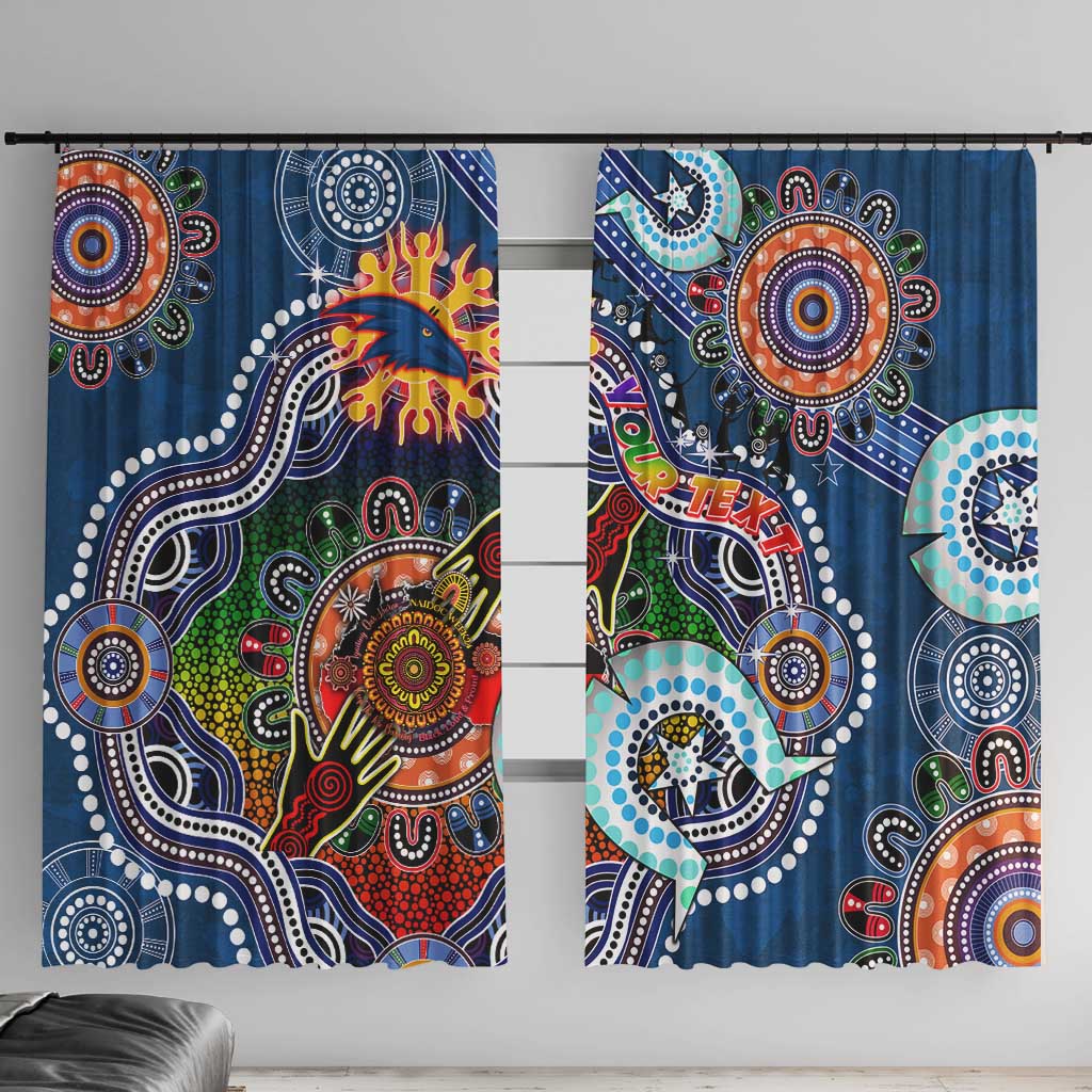 Custom NAIDOC Week 2024 Adelaide Crows Window Curtain Australia Aboriginal Dot Painting