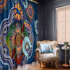 Custom NAIDOC Week 2024 Adelaide Crows Window Curtain Australia Aboriginal Dot Painting