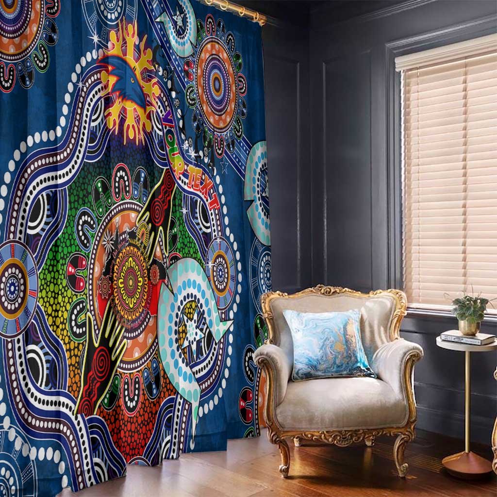 Custom NAIDOC Week 2024 Adelaide Crows Window Curtain Australia Aboriginal Dot Painting