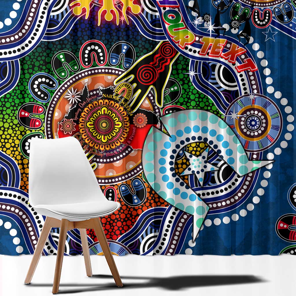 Custom NAIDOC Week 2024 Adelaide Crows Window Curtain Australia Aboriginal Dot Painting