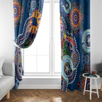 Custom NAIDOC Week 2024 Adelaide Crows Window Curtain Australia Aboriginal Dot Painting