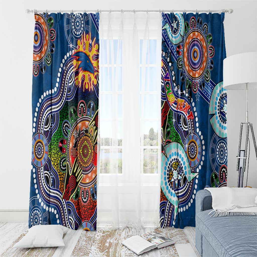 Custom NAIDOC Week 2024 Adelaide Crows Window Curtain Australia Aboriginal Dot Painting