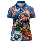 Custom NAIDOC Week 2024 Adelaide Crows Women Polo Shirt Australia Aboriginal Dot Painting