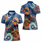 Custom NAIDOC Week 2024 Adelaide Crows Women Polo Shirt Australia Aboriginal Dot Painting