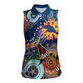 Custom NAIDOC Week 2024 Adelaide Crows Women Sleeveless Polo Shirt Australia Aboriginal Dot Painting