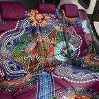 Custom NAIDOC Week 2024 Brisbane Lions Back Car Seat Cover Australia Aboriginal Dot Painting