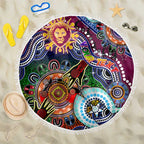 Custom NAIDOC Week 2024 Brisbane Lions Beach Blanket Australia Aboriginal Dot Painting