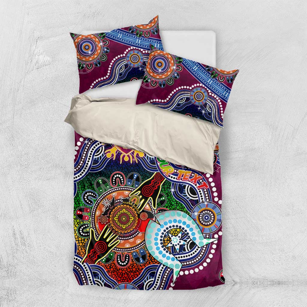Custom NAIDOC Week 2024 Brisbane Lions Bedding Set Australia Aboriginal Dot Painting