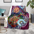 Custom NAIDOC Week 2024 Brisbane Lions Blanket Australia Aboriginal Dot Painting