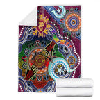Custom NAIDOC Week 2024 Brisbane Lions Blanket Australia Aboriginal Dot Painting
