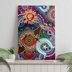 Custom NAIDOC Week 2024 Brisbane Lions Canvas Wall Art Australia Aboriginal Dot Painting