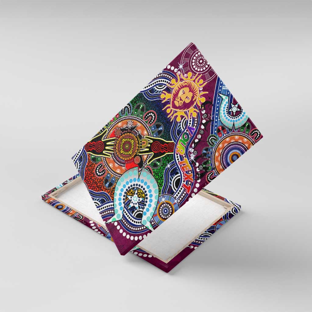 Custom NAIDOC Week 2024 Brisbane Lions Canvas Wall Art Australia Aboriginal Dot Painting