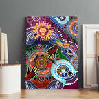 Custom NAIDOC Week 2024 Brisbane Lions Canvas Wall Art Australia Aboriginal Dot Painting
