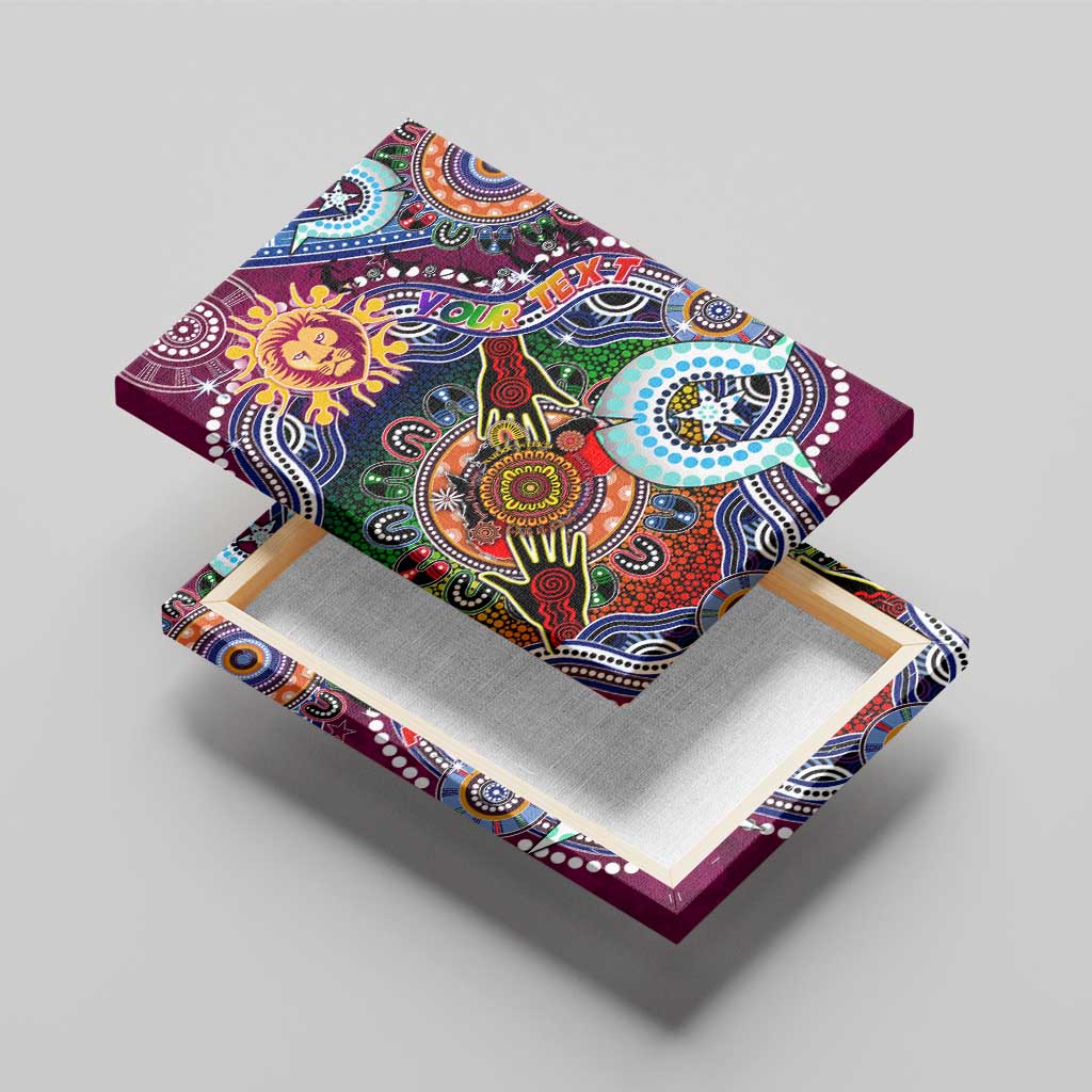 Custom NAIDOC Week 2024 Brisbane Lions Canvas Wall Art Australia Aboriginal Dot Painting