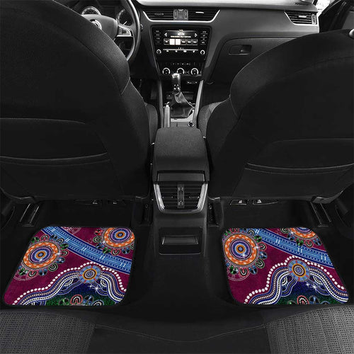 Custom NAIDOC Week 2024 Brisbane Lions Car Mats Australia Aboriginal Dot Painting