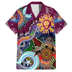 Custom NAIDOC Week 2024 Brisbane Lions Family Matching Off Shoulder Maxi Dress and Hawaiian Shirt Australia Aboriginal Dot Painting