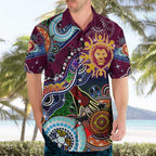 Custom NAIDOC Week 2024 Brisbane Lions Hawaiian Shirt Australia Aboriginal Dot Painting