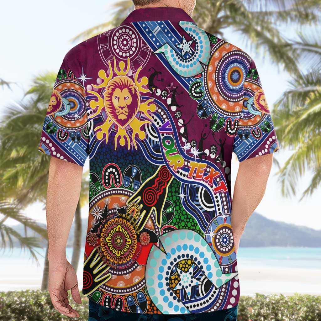Custom NAIDOC Week 2024 Brisbane Lions Hawaiian Shirt Australia Aboriginal Dot Painting