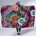 Custom NAIDOC Week 2024 Brisbane Lions Hooded Blanket Australia Aboriginal Dot Painting
