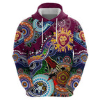 Custom NAIDOC Week 2024 Brisbane Lions Hoodie Australia Aboriginal Dot Painting