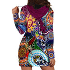 Custom NAIDOC Week 2024 Brisbane Lions Hoodie Dress Australia Aboriginal Dot Painting