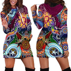 Custom NAIDOC Week 2024 Brisbane Lions Hoodie Dress Australia Aboriginal Dot Painting