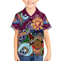 Custom NAIDOC Week 2024 Brisbane Lions Kid Hawaiian Shirt Australia Aboriginal Dot Painting