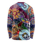 Custom NAIDOC Week 2024 Brisbane Lions Long Sleeve Shirt Australia Aboriginal Dot Painting