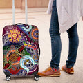 Custom NAIDOC Week 2024 Brisbane Lions Luggage Cover Australia Aboriginal Dot Painting