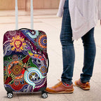 Custom NAIDOC Week 2024 Brisbane Lions Luggage Cover Australia Aboriginal Dot Painting
