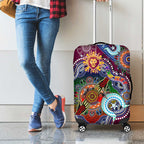 Custom NAIDOC Week 2024 Brisbane Lions Luggage Cover Australia Aboriginal Dot Painting