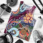 Custom NAIDOC Week 2024 Brisbane Lions Men Tank Top Australia Aboriginal Dot Painting