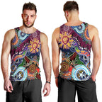 Custom NAIDOC Week 2024 Brisbane Lions Men Tank Top Australia Aboriginal Dot Painting