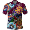 Custom NAIDOC Week 2024 Brisbane Lions Polo Shirt Australia Aboriginal Dot Painting