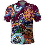 Custom NAIDOC Week 2024 Brisbane Lions Polo Shirt Australia Aboriginal Dot Painting