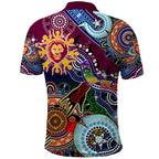 Custom NAIDOC Week 2024 Brisbane Lions Polo Shirt Australia Aboriginal Dot Painting