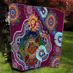 Custom NAIDOC Week 2024 Brisbane Lions Quilt Australia Aboriginal Dot Painting