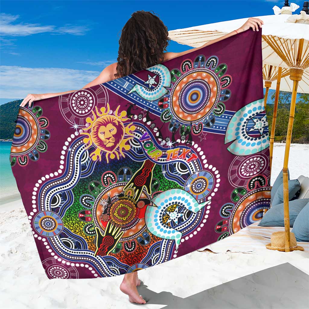 Custom NAIDOC Week 2024 Brisbane Lions Sarong Australia Aboriginal Dot Painting