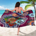 Custom NAIDOC Week 2024 Brisbane Lions Sarong Australia Aboriginal Dot Painting