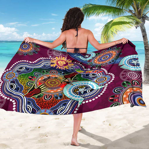 Custom NAIDOC Week 2024 Brisbane Lions Sarong Australia Aboriginal Dot Painting