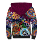 Custom NAIDOC Week 2024 Brisbane Lions Sherpa Hoodie Australia Aboriginal Dot Painting